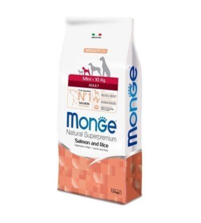 מונג סלמוןאוכל לכלבים בוגרים מגזע קטן Monge mini Salmon